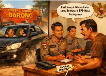 Sekretaris BPD Desa Peninjauan Diduga Larikan Istri Orang