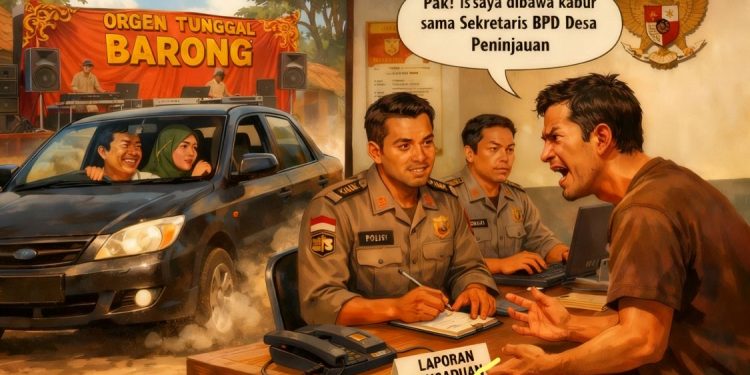 Sekretaris BPD Desa Peninjauan Diduga Larikan Istri Orang
